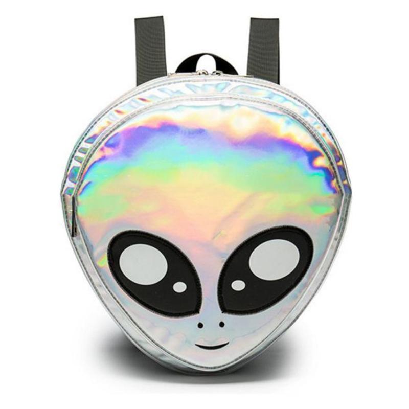 Holographic Cute Alien Backpack