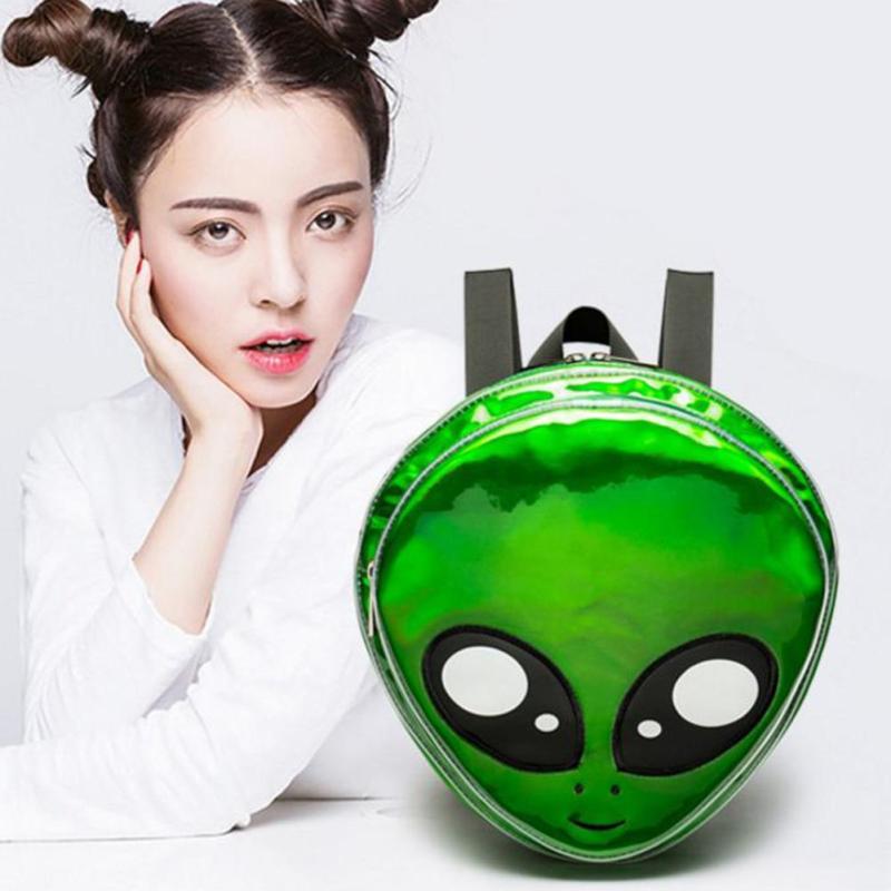 Holographic Cute Alien Backpack