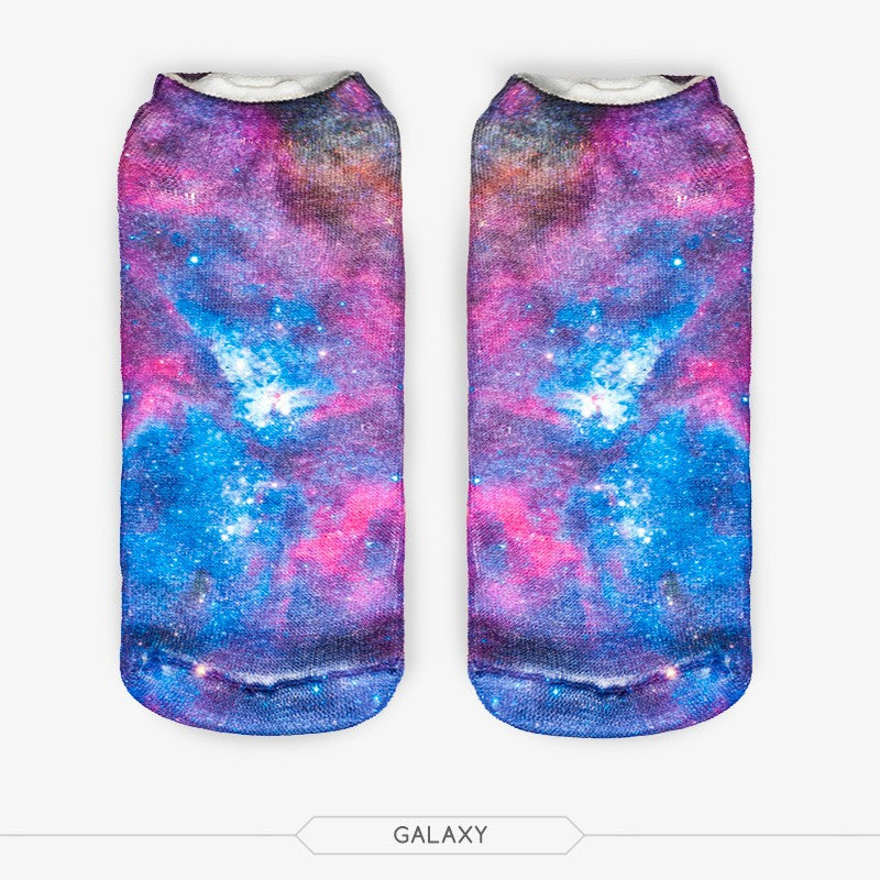 Polka Space Planet Sock