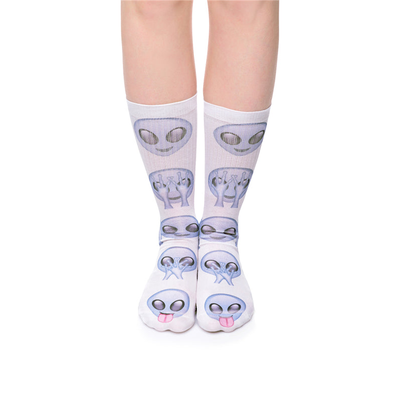 Cute Alien Long Socks