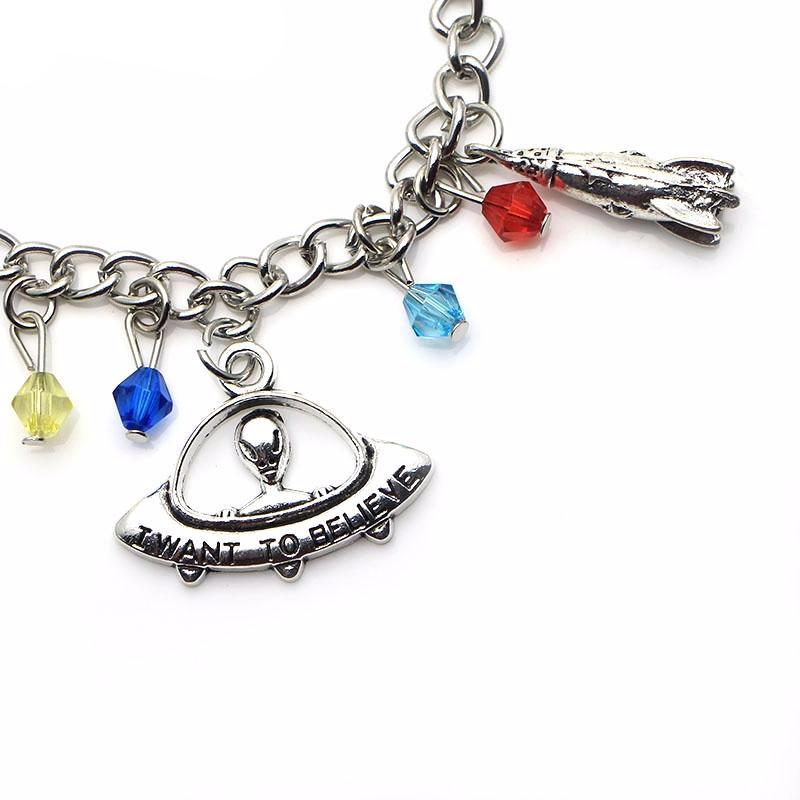 Silver Space Ship Bracelet