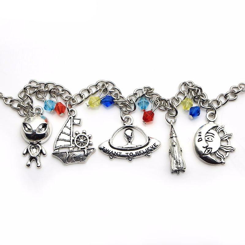 Silver Space Ship Bracelet