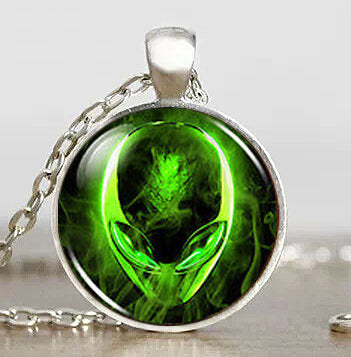 Greeny Space Alien Keychain