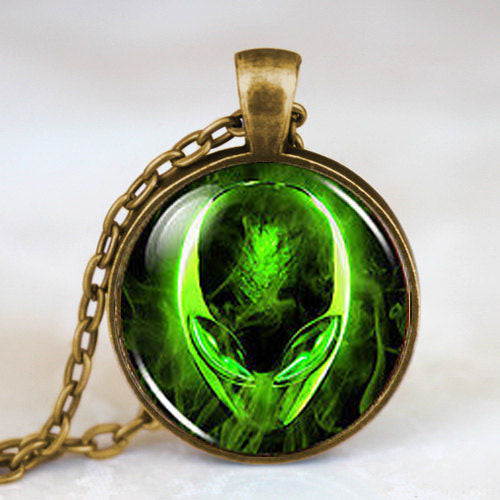 Greeny Space Alien Keychain