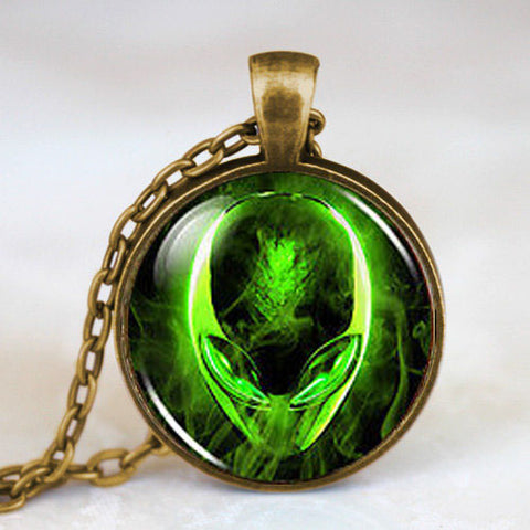 Greeny Space Alien Keychain