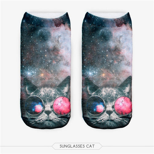 Polka Space Planet Sock