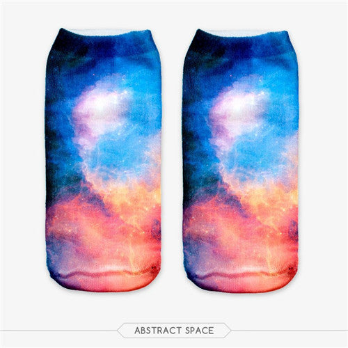 Polka Space Planet Sock