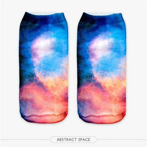 Polka Space Planet Sock