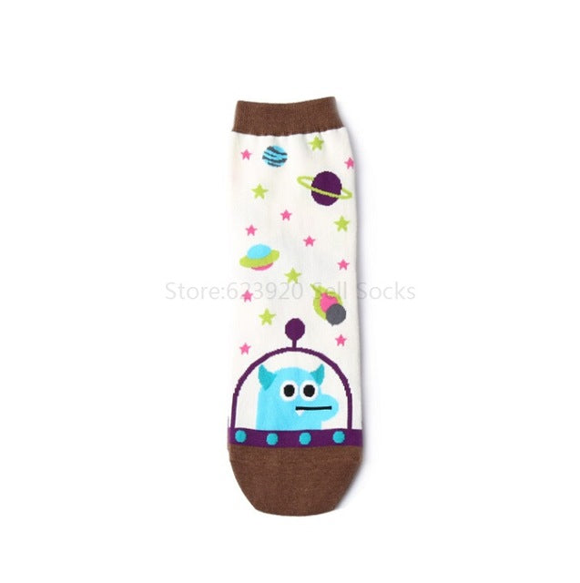Cartoon Space Alien Sock