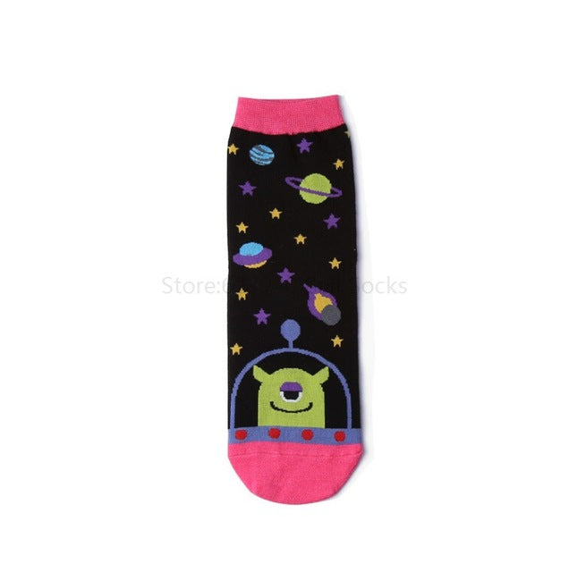 Cartoon Space Alien Sock