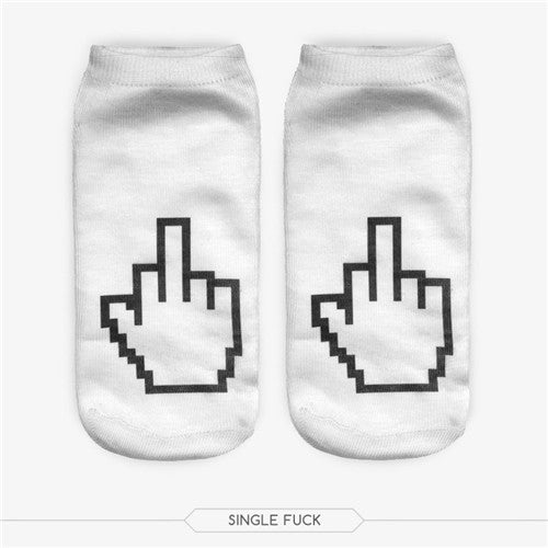 Polka Space Planet Sock