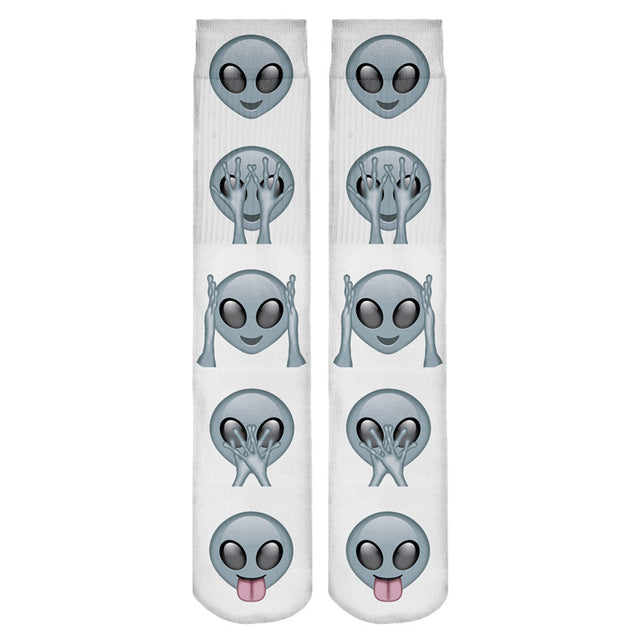 Cute Alien Long Socks