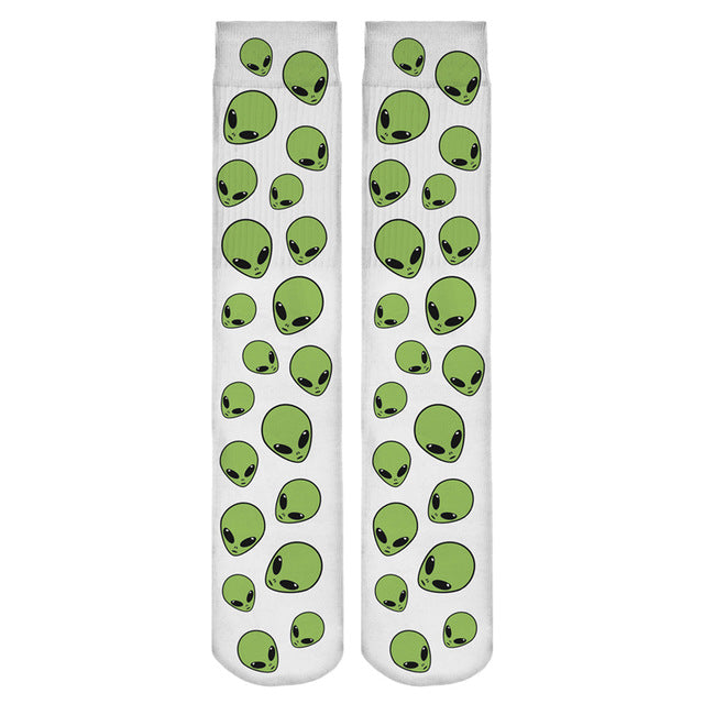 Cute Alien Long Socks