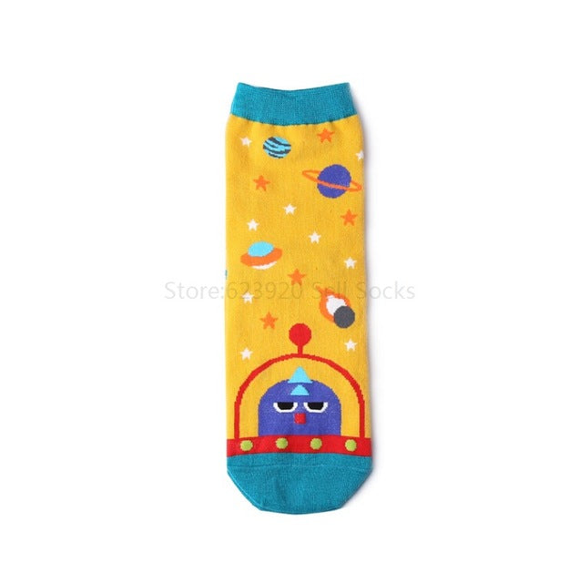 Cartoon Space Alien Sock
