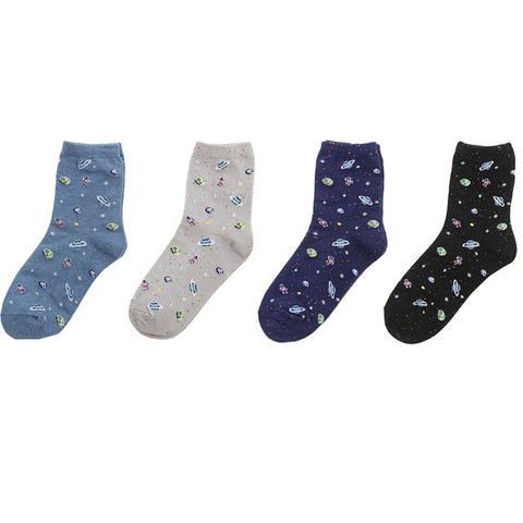 Cute Harajuku Alien Socks