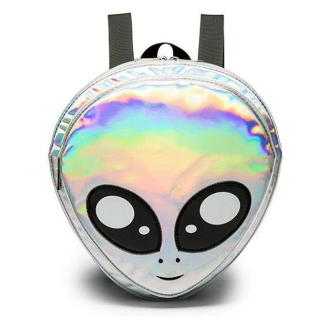 Holographic Cute Alien Backpack